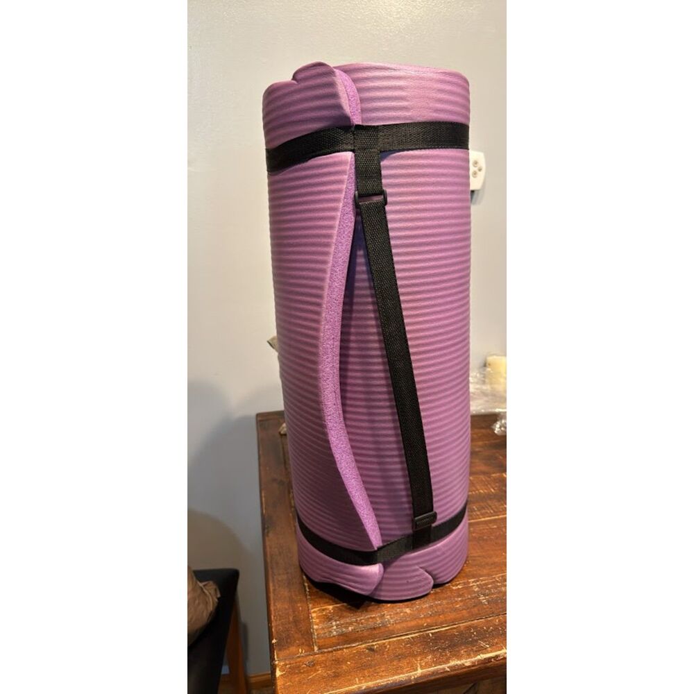 purple exercise or yoga mat
